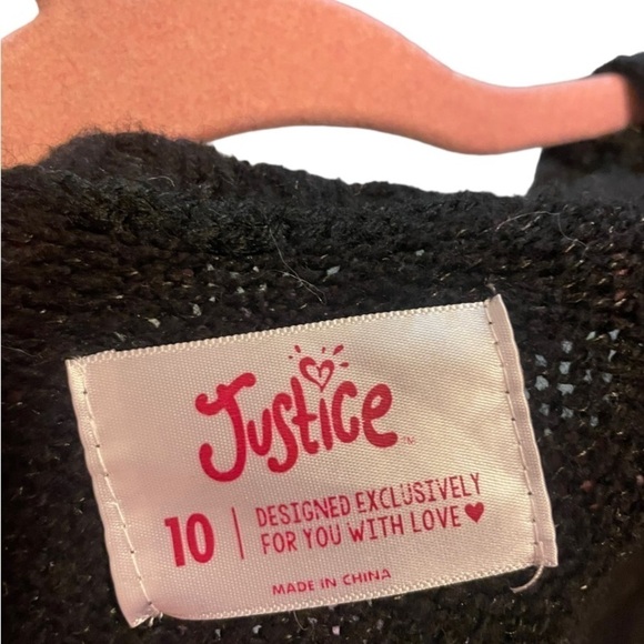 Justice Unicorn Reversible Sequin Black Sweater Girls Size 10 - Picture 8 of 8